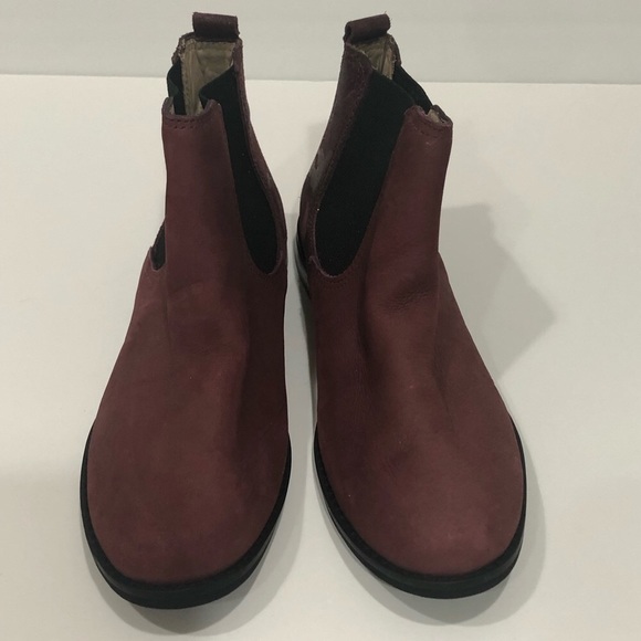 Marc Joseph of New York Girls Ankle Boots Burgundy Wine Nubuck Leather size 2.5M - Picture 2 of 15